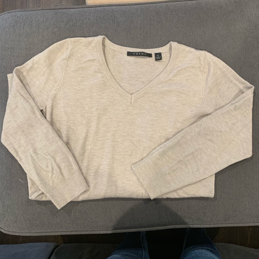 Tan 3/4 length Sweater